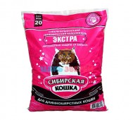 Сибирская Кошка - Экстра, Наполнитель для кошачьих туалетов для длинношерстных кошек, 20 л