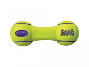 KONG (Конг) - AirDog Squeaker Dumbbell, Игрушка для собак Гантель, размер M, 18 см