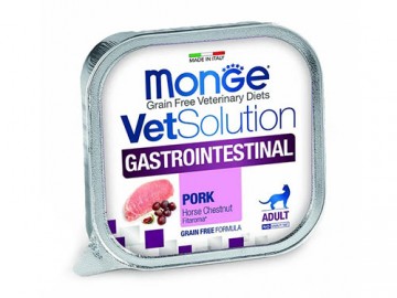 Monge (Монже) - VetSolution Cat Gastrointestinal, Влажный корм в виде паштета при нарушении работы ЖКТ у кошек, ламистер 100 г