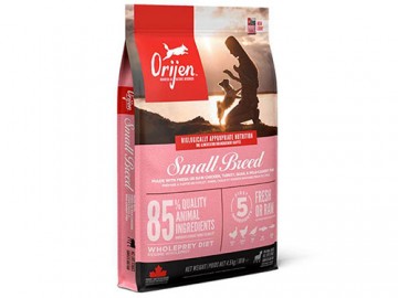 Orijen (Ориджен) - Small Breed (85/15), Беззерновой корм для взрослых собак мелких пород, индейка, цыпленок, перепел и морской окунь, 1,8 кг