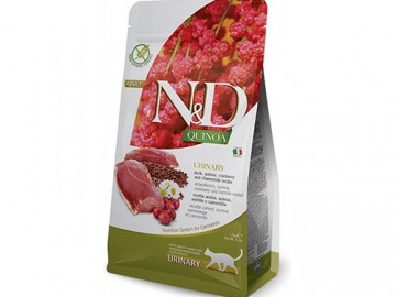 Farmina N&D (Эн Дэ) - Quinoa Cat Grain Free Urinary Duck, Беззерновой корм для взрослых кошек для профилактики МКБ с уткой и киноа, 1,5 кг