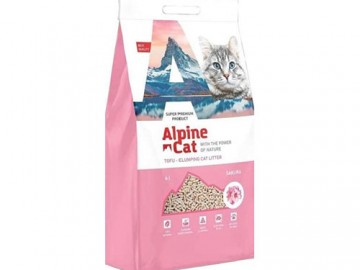 Alpine Cat (Альпин Кэт) - Тофу комкующийся наполнитель с ароматом сакуры, 12 л (5,2 кг)