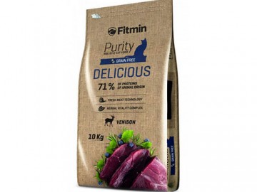 Fitmin (Фитмин) - Grain free Delicious, полнорационный беззерновой корм для взрoслых кoшeк, с олениной, 1.5 кг