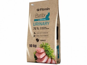 Fitmin (Фитмин) - Grain free Urinary, полнорационный беззерновой корм для кошек с заболеваниями мочевыводящих путей, с индейкой, 10кг