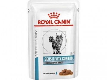Royal Canin (Роял Канин) - Sensitivity Control Chicken with rice, Влажный корм для кошек при пищевой аллергии с курицей и рисом, пауч 85 г