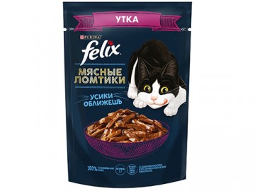 Felix (Феликс) - Мясные ломтики для кошек, в соусе с уткой, пауч 75 г