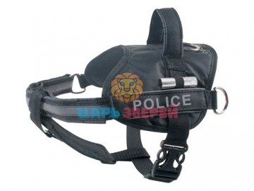 COLLAR (Коллар) - Dog Extremе Police №4, Шлейка для собак с фонариком, обхват груди 70-100 см, черная