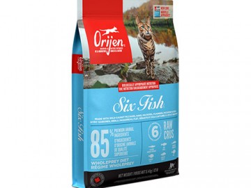 Orijen (Ориджен) - Six Fish, Беззерновой корм для кошек с 6 видами рыбы (развес)