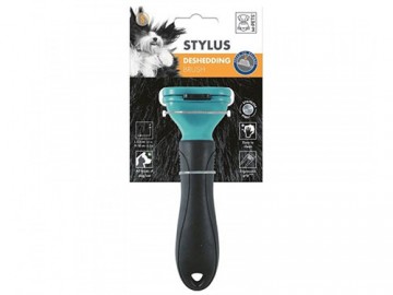M-Pets (М-петс) - STYLUS Deshedding Brush M, Фурминатор для кошек и собак, 7,5 x 16 cm