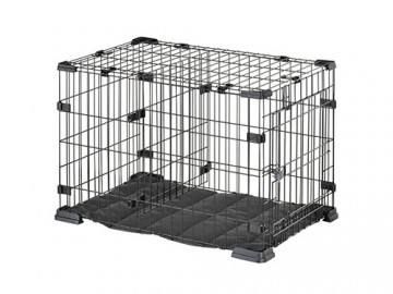Ferplast (Фирпласт) - Doggy Hub 75, Клетка для собак без дна, с подушкой,  50 х 76 х 50 см