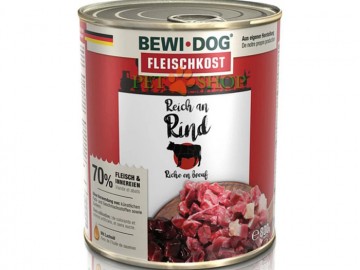 Bewi Dog (Бэви Дог) - Beef, Влажный корм для взрослых собак, с говядиной, банка 800 г