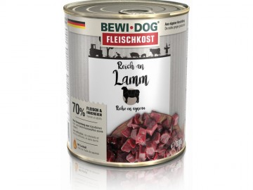 Bewi Dog (Бэви Дог) - Rich in Lamb, Влажный корм для взрослых собак, с ягненком, банка 800 г