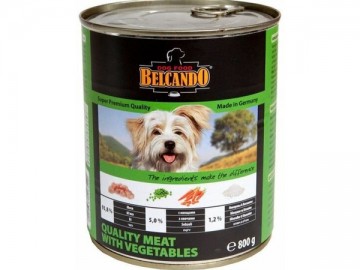 Belcando (Белькандо) - Best Quality meat with vegetable, Влажный корм для взрослых собак, мясо с овощами, банка 800 г
