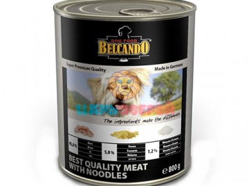 Belcando (Белькандо) - Best Quality meat with noodle, Влажный корм для взрослых собак, телятина с лапшой, банка 800 г