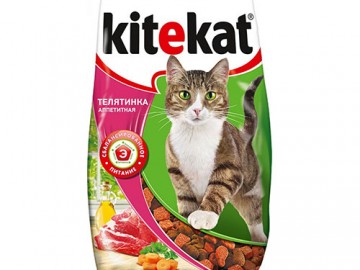 Kitekat (Китекет) - Аппетиная телятинка, сухой корм для кошек, 800 г