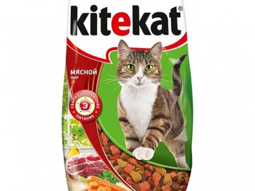 Kitekat (Китекет) - Мясной пир, сухой корм для кошек, 800 г