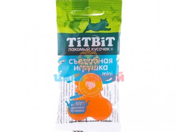 TiTBit (ТитБит) - Лакомство, Съедобная игрушка косточка с индейкой Mini