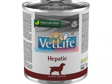 Farmina (Фармина) - Vet Life Dog Hepatic, Диетический корм для собак всех пород при заболеваниях печени, баночка 300 г