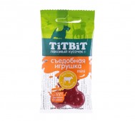 TiTBit (ТитБит) - Лакомство, Съедобная игрушка косточка с телятиной Mini, 20 г