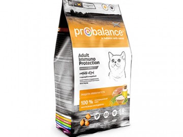Probalance (Пробаланс) - Adult Immuno Protection, Корм для взрослых кошек со вкусом курицы и индейки, 1,8 кг