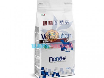 Monge (Монже) - Vetsolution Dog  Hepatic GRAIN FREE, Беззерновой корм при заболеваниях печени у собак, 2 кг