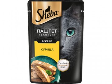 Sheba (Шеба) - Влажный корм для кошек нежный паштет с курицей, в желе, пауч 75 г