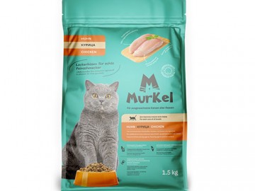 Murkel (Муркель) - Сухой корм для взрослых кошек с курицей, 1,5 кг
