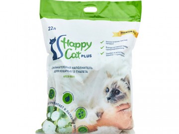 Happy Cat (Хэппи Кэт) - Силикагелевый наполнитель с ароматом алое вера, 22 л (10 кг)