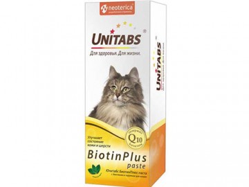 Unitabs (Юнитабс) - BiotinPlus, Паста для шерсти с биотином и таурином, 120 мл