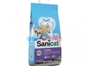 Sanicat (Саникэт) - Classic Lavender, Впитывающий наполнитель с ароматом лаванды, 20 л