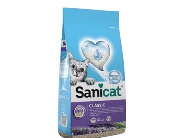 Sanicat (Саникэт) - Classic Lavender, Впитывающий наполнитель с ароматом лаванды, 20 л