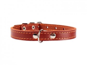 COLLAR (Коллар) - Ошейник одинарный, ш :10 мм, дл: 22-30 см, коричневый