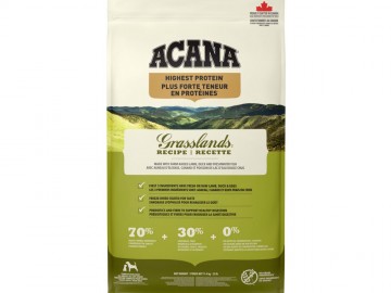 Acana (Акана) - Dog Grasslands, Беззерновой корм для щенков и взрослых собак, с ягненком, 11,4 кг