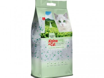 Alpine Cat (Альпин Кэт) - Силикагелевый наполнитель с ароматом зеленого чая, 8 л (3,4 кг)