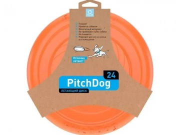COLLAR (Коллар) - Летающая для апортировки PitchDog, 24 см, оранжевый