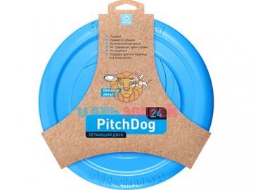 COLLAR (Коллар) - Летающая для апортировки PitchDog, 24 см, голубой