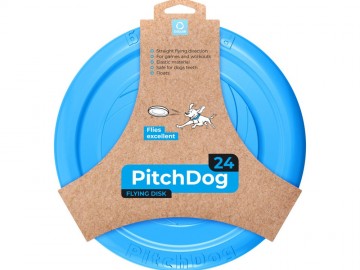 COLLAR (Коллар) - Летающая для апортировки PitchDog, 24 см, голубой