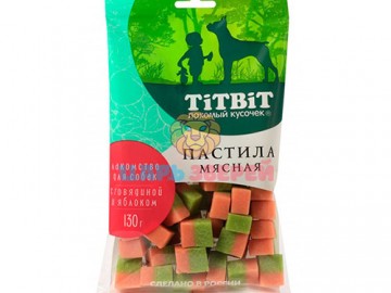 TiTBit (ТитБит) - Пастила мясная с говядиной и яблоком, 130 г