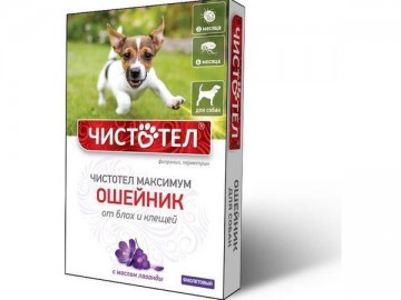 Чистотел - Максимум, Ошейник для собак, фиолетовый