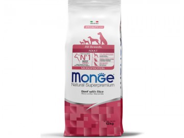 Monge (Монже) - Speciality Line  Monoprotein Puppy & Junior Beef, Сухой корм для щенков всех пород, говядина с рисом, 12 кг