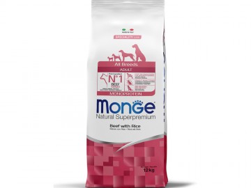 Monge (Монже) - All Breeds Adult Beef, Сухой корм для собак с говядиной и рисом, 12 кг