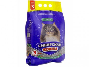 Сибирская Кошка - СУПЕР, комкующийся наполнитель, 3 л