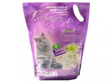 Lucky Cat (Лаки Кэт) - Силикагелевый наполнитель с ароматом яблока, 3,8 л
