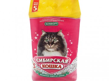 Сибирская Кошка - Комфорт, Впитывающий наполнитель, 5 л