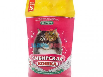 Сибирская Кошка - Комфорт, Впитывающий наполнитель, 5 л