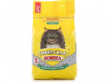 Сибирская Кошка - Ультра, Комкующийся наполнитель, 5 л