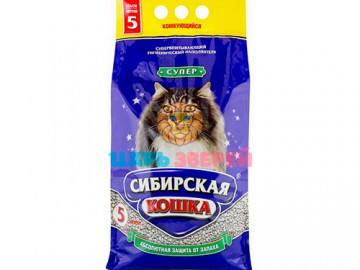 Сибирская Кошка - СУПЕР, комкующийся наполнитель, 5 л