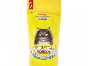 Сибирская Кошка - Ультра, Комкующийся наполнитель, 7 л