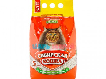 Сибирская Кошка - Экстра, Наполнитель для длинношерстных кошек, 5 л