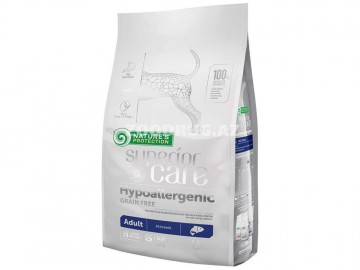 Nature's Protection (Нейчерлс Протекшн) - Grain Free, Superior Care Hypoallergenic Adult, беззерновой корм супер-премиум класса для взрослых собак всех пород с лососем, 1,5 кг